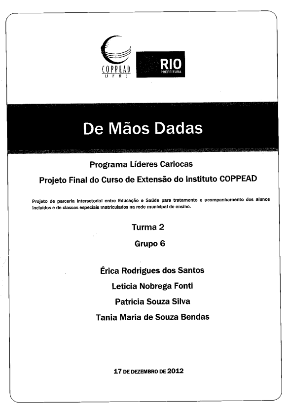 DE MÃOS DADAS