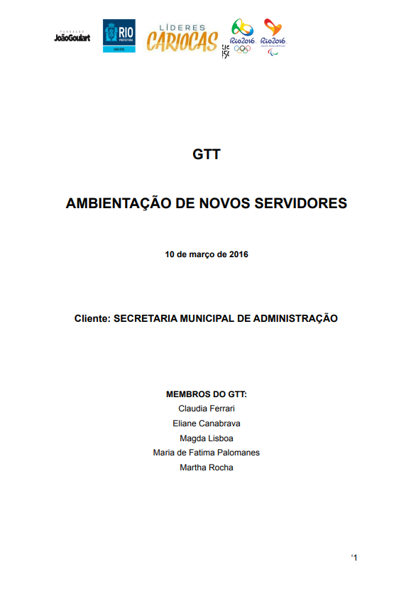 GTT AMBIENTAÇÃO DE NOVOS SERVIDORES