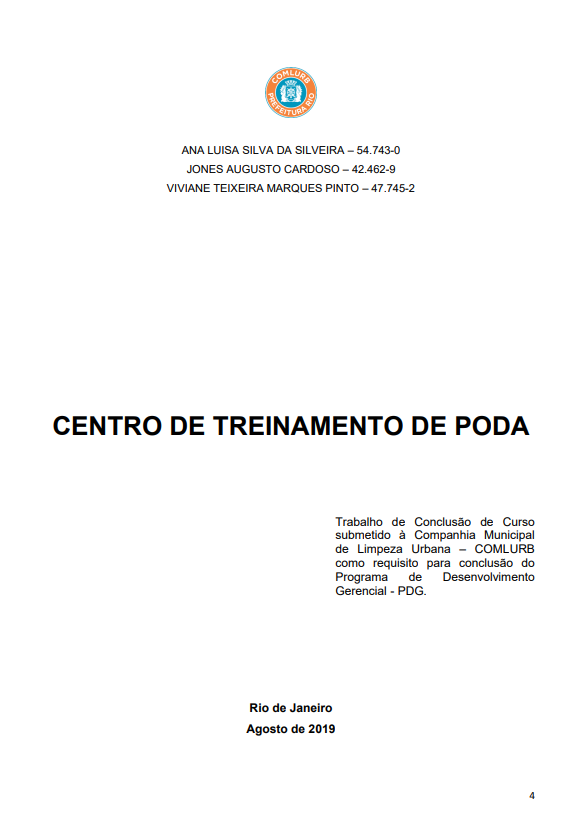 CENTRO DE TREINAMENTO DE PODA
